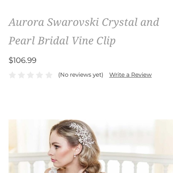 Allure Bridal Hairpiece with Pearls. - Picture 2 of 7